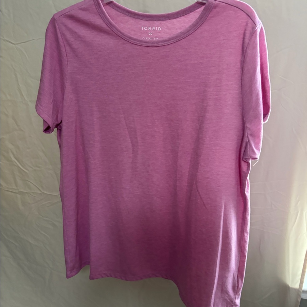 Torrid Women’s Pink Classic Fit Sleeve Crewneck Tee